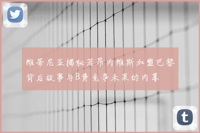 维蒂尼亚揭秘若昂内维斯加盟巴黎背后故事与B费竞争未果的内幕